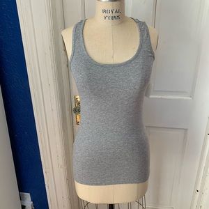 Gray Lace Back Tank